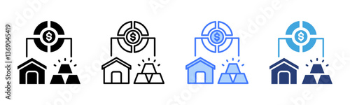 Asset Management icon sheet multiple style collection
