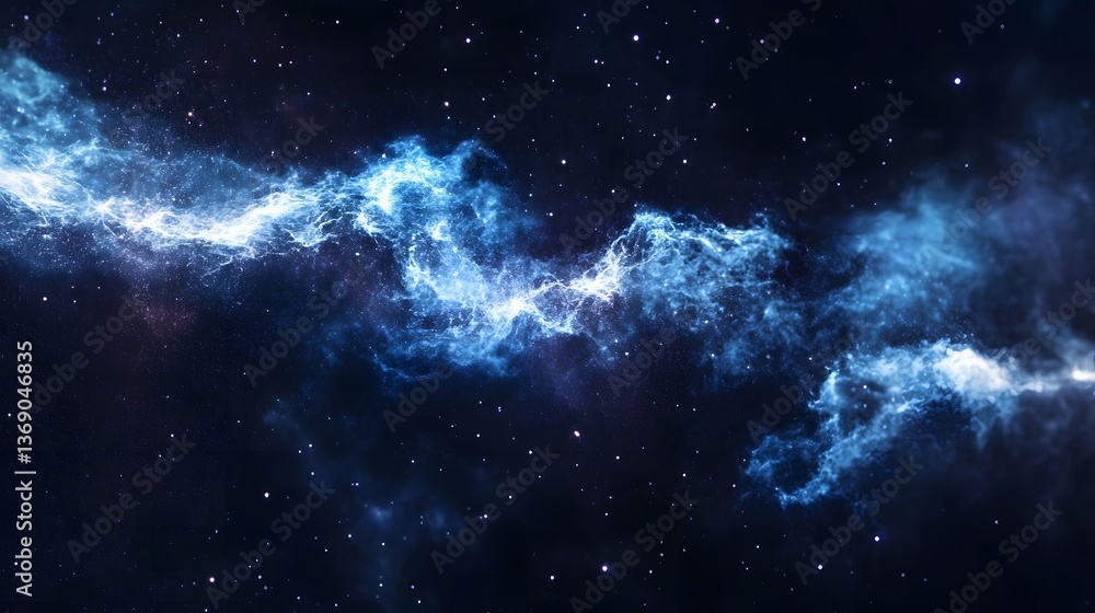 Fototapeta premium Cosmic filaments stretch across a starry expanse, embodying the vast scale of the universe