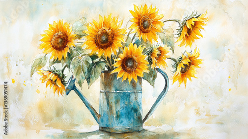still life with sunflowers