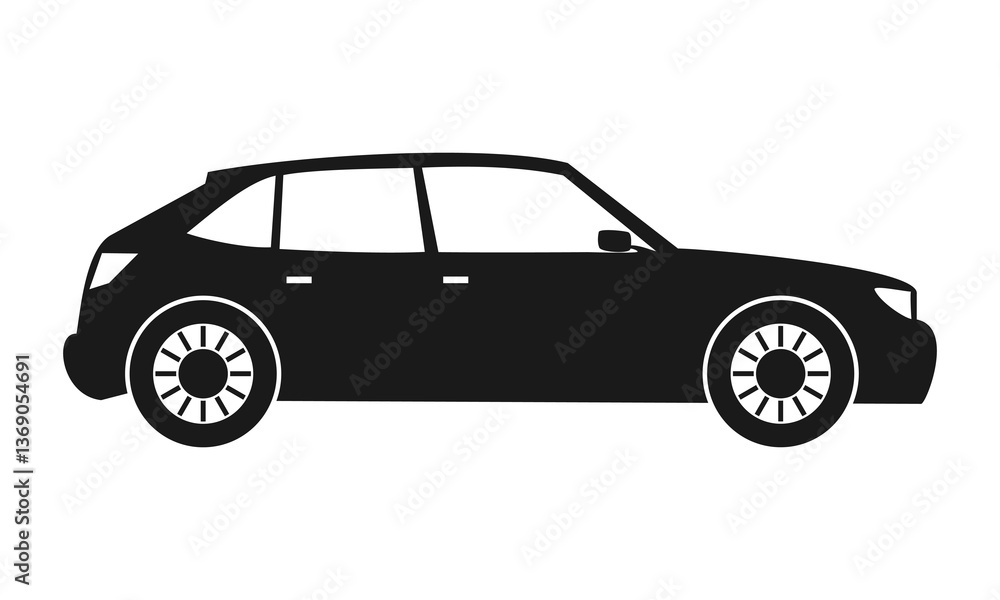 Naklejka premium Hatchback car icon design vector