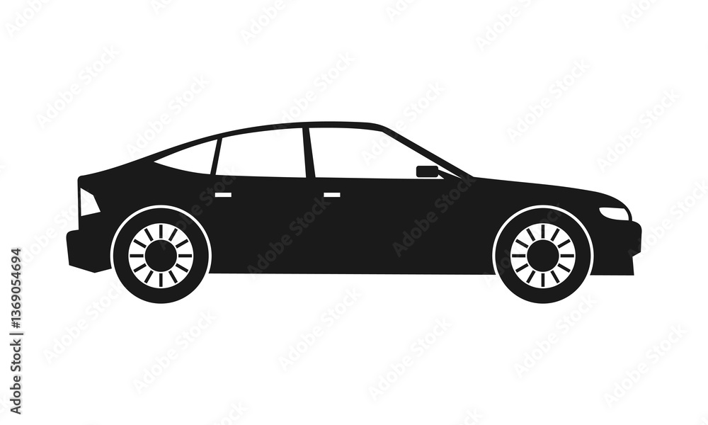Fototapeta premium Lift back car icon design vector