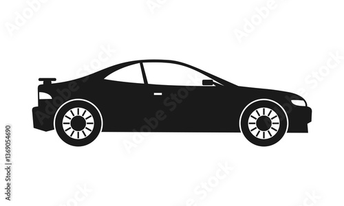 Two door saloon car icon design