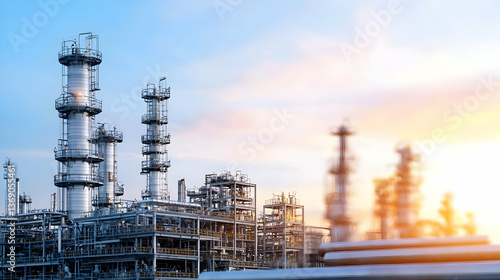 Wallpaper Mural Industrial Facility At Sunset Torontodigital.ca