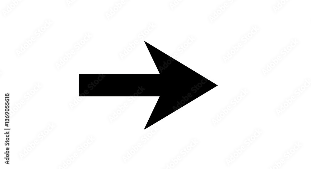 Black arrow on white background Black arrow on white background