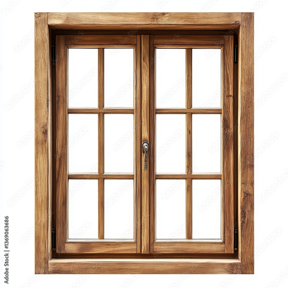 wooden window frame isolated on White background Remove, Clipping Path wooden window frame isolated on White background Remove, Clipping Path