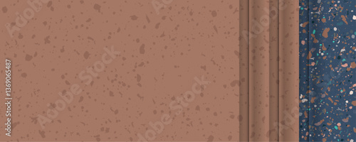 Painting Art MIlk chocolate Paint Abstract background on coffee muted Mocha shade 2025 Mousse color futuristic elements banner