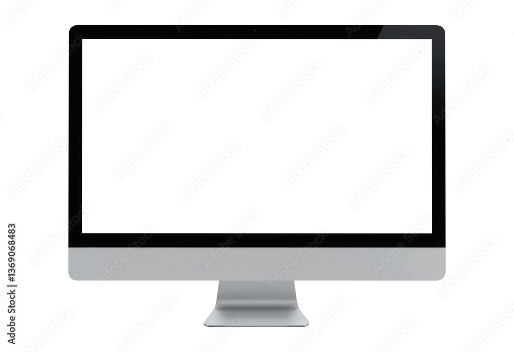 Modern Desktop PC Monitor Mockup with Blank Screen, Transparent PNG with Clipping Path. Modern Desktop PC Monitor Mockup with Blank Screen, Transparent PNG with Clipping Path.