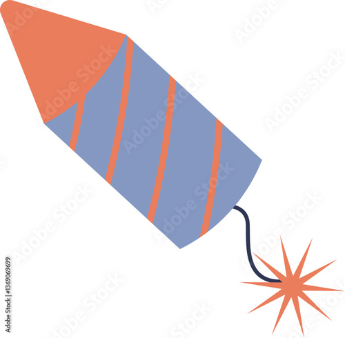 Simple Firework Rocket with Fuse