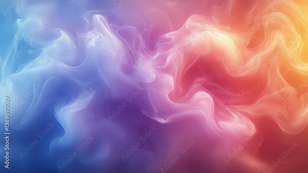 Fototapeta premium Colorful Abstract Background with Swirling Smoke Effects