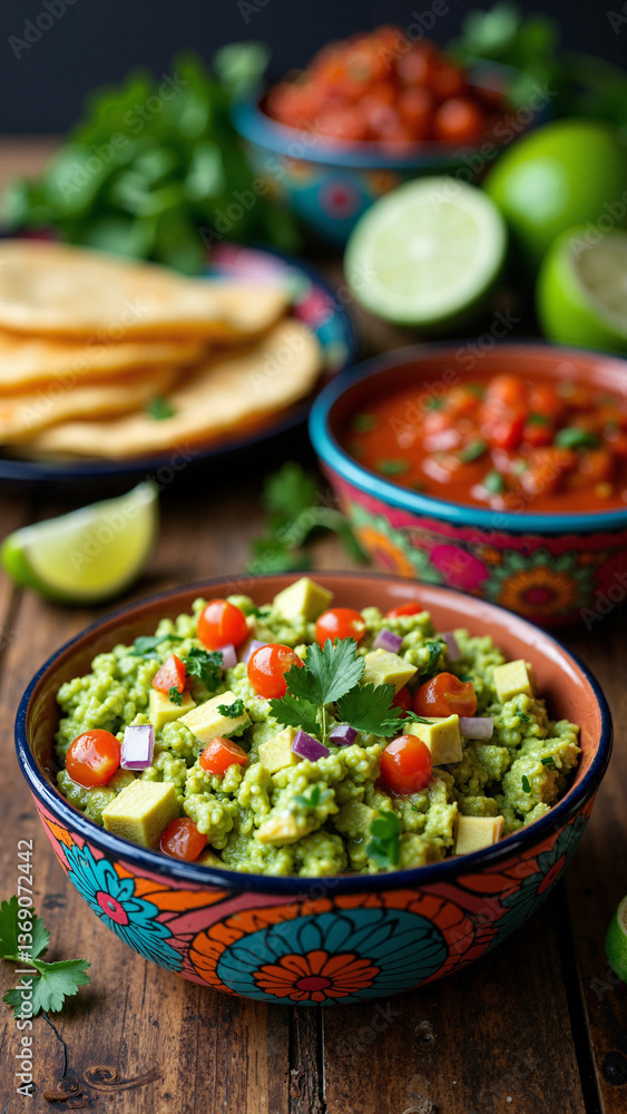 A vibrant and appetizing stock photo featuring a traditional Mexican dish, perfect for food blogs, menus, and culinary promotions. A vibrant and appetizing stock photo featuring a traditional Mexican dish, perfect for food blogs, menus, and culinary promotions.