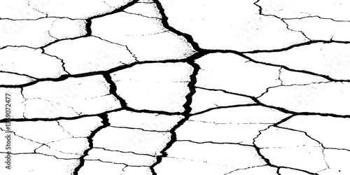 Black and white grainy halftone texture. Dust overlay textured scratched glitch effect for design vector Distress Grunge Texture. Seamless Pattern. Halftone Old, Retro Background. Broken, Cracked.  