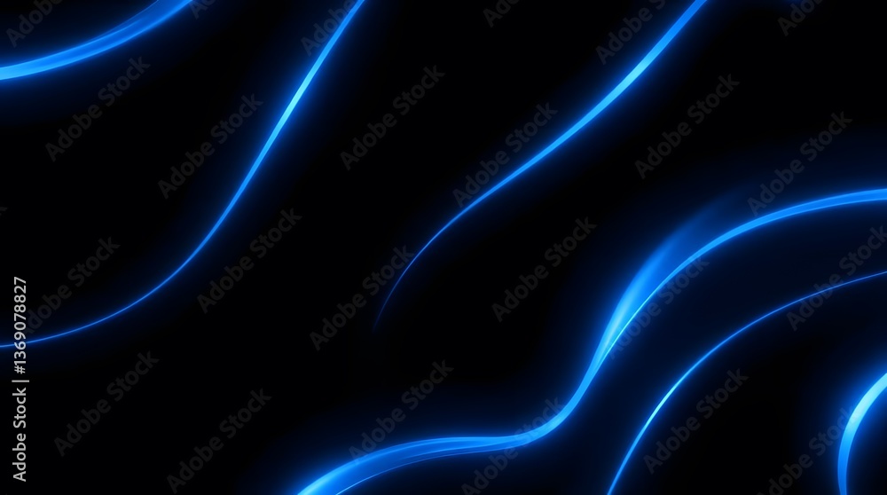 Animation of multiple shiny light lines moving on black background Animation of multiple shiny light lines moving on black background