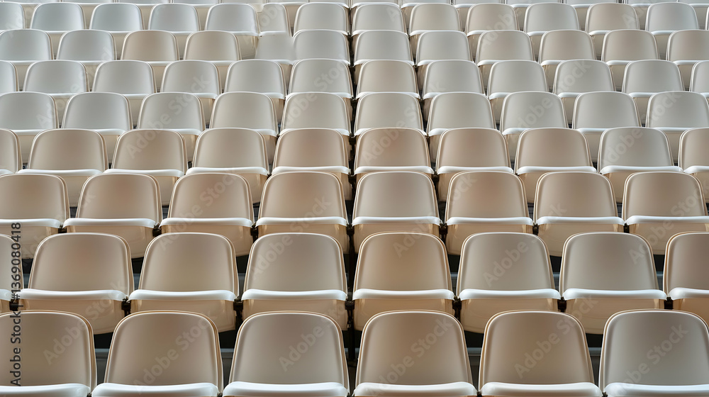 Empty Stadium Seats In Rows Empty Stadium Seats In Rows