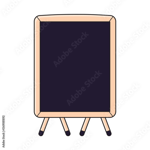 Blank vertical blackboard chalkboard or a menu board isolated vector illustration