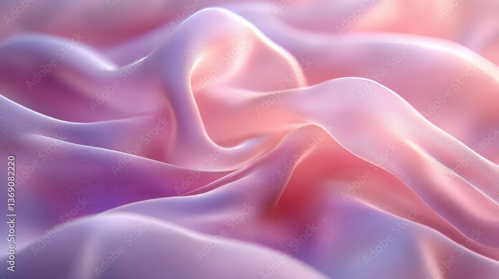 Obraz premium Soft Elegant Fabric with Gentle Waves and Subtle Color Gradient