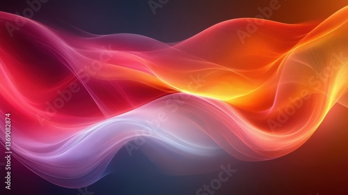 Wallpaper Mural Colorful Abstract Waves Flowing Smoothly in Gradient Light Patterns Torontodigital.ca