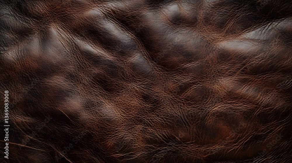Naklejka premium Professional Dark Brown Leather Texture Background for Design Projects