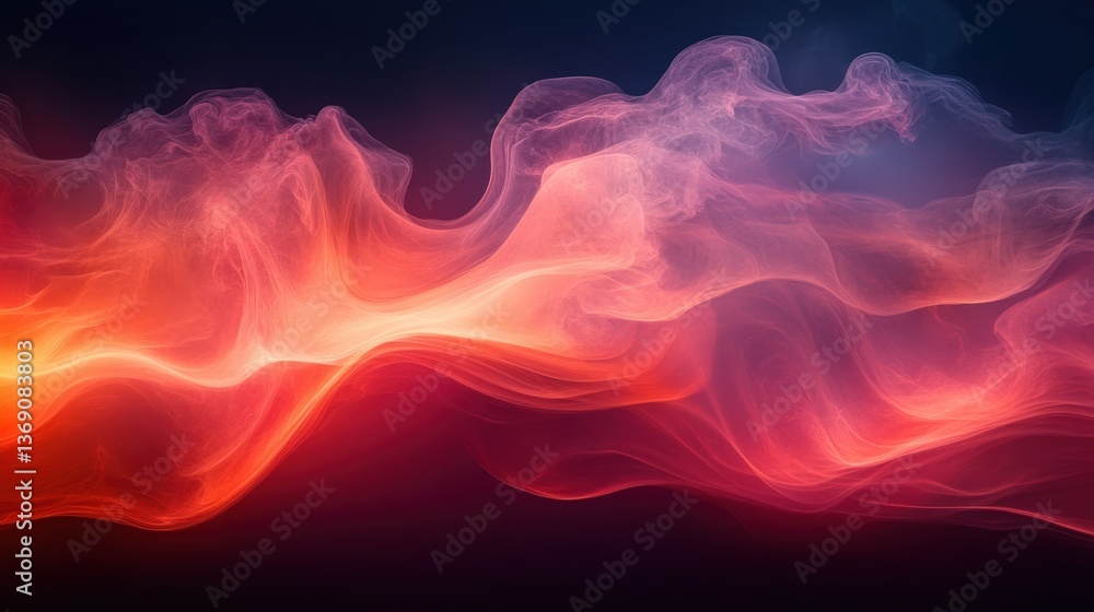 Obraz premium Colorful Abstract Swirls of Smoke on Black Background