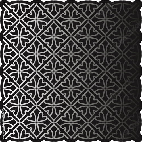 Pattern on metal. Abstract metallic background. Wallpaper with repeat pattern.