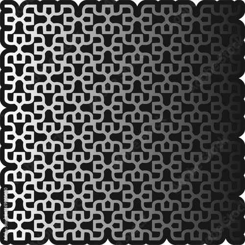 Pattern on metal. Abstract metallic background. Wallpaper with repeat pattern.