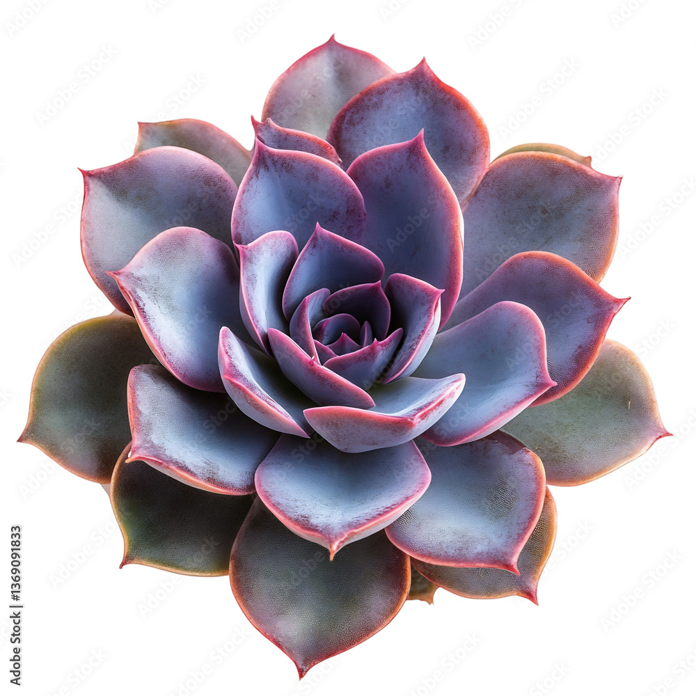 A Vibrant Echeveria Succulent with Rosette Shaped Leaves Isolated on Transparent Background A Vibrant Echeveria Succulent with Rosette Shaped Leaves Isolated on Transparent Background