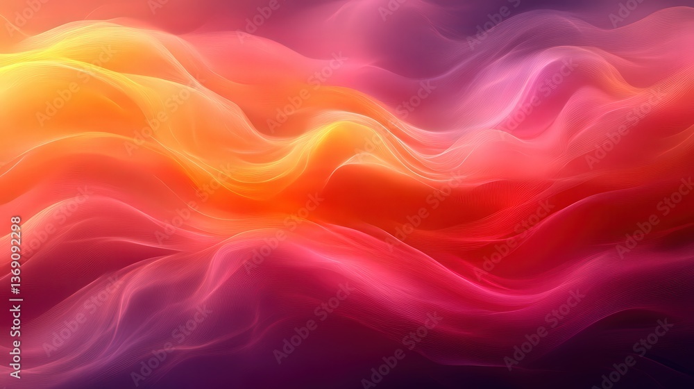 Colorful abstract waves of flowing light in vibrant hues Colorful abstract waves of flowing light in vibrant hues