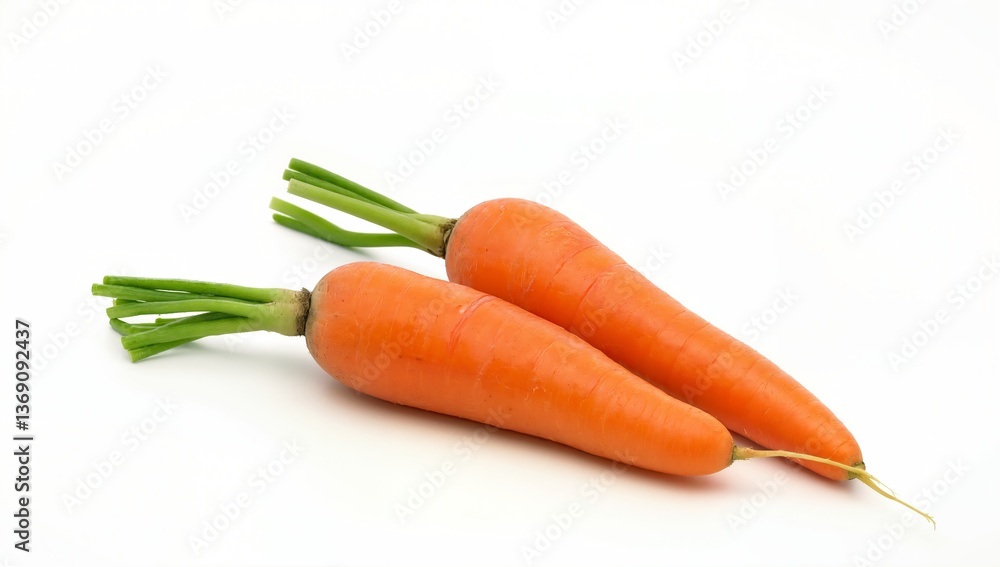 Fresh Organic Carrots isolated on white background Fresh Organic Carrots isolated on white background