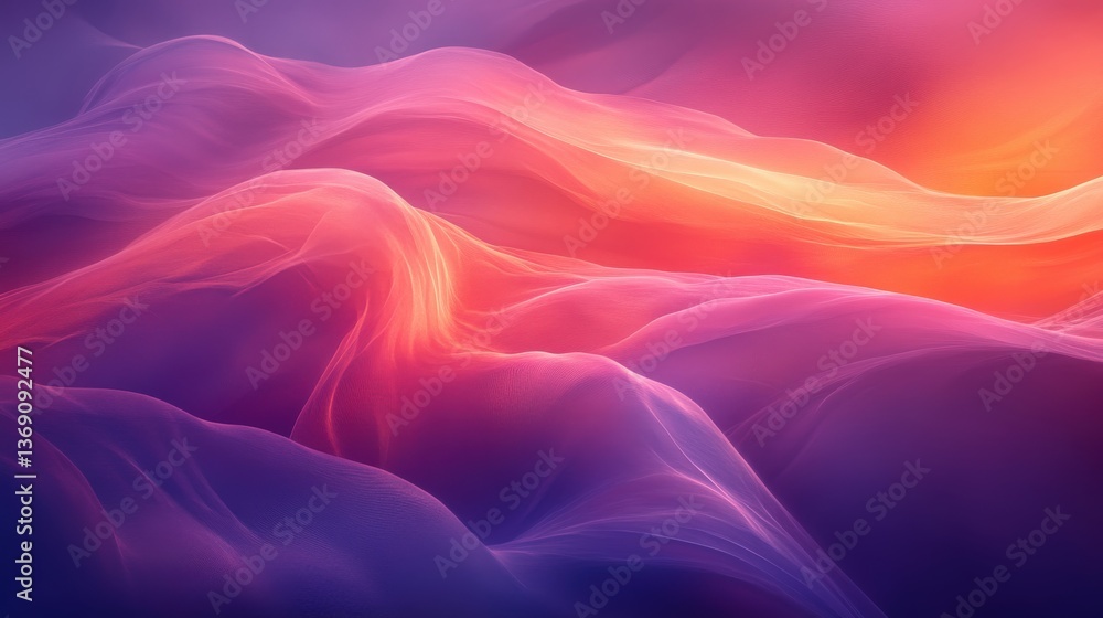 Abstract Colorful Waves of Light in Soft Gradients and Textures Abstract Colorful Waves of Light in Soft Gradients and Textures