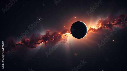 solar system in space