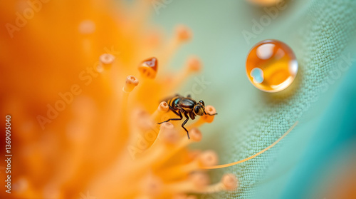 bee on a yellow flower