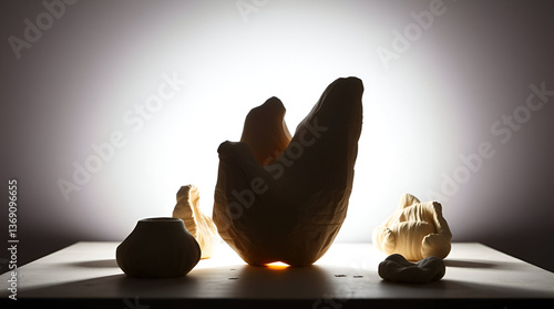 golden egg on black background