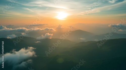 clouds over the mountains