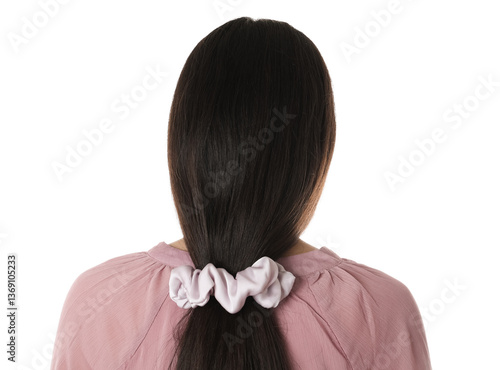 Woman with ponytail and sil...