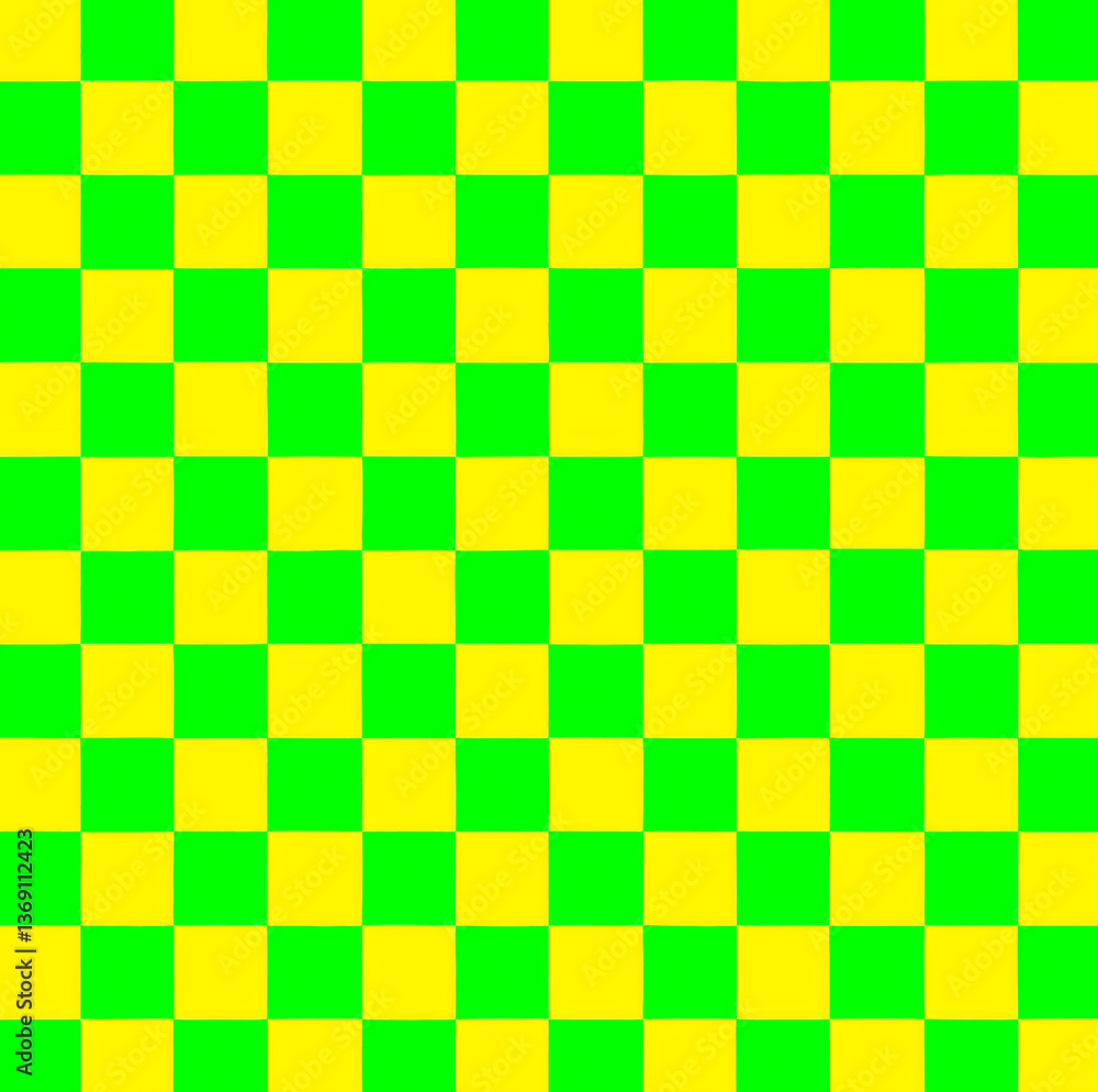 vibrant geometric pattern  alternating green and yellow squares in layout pattern geometric 