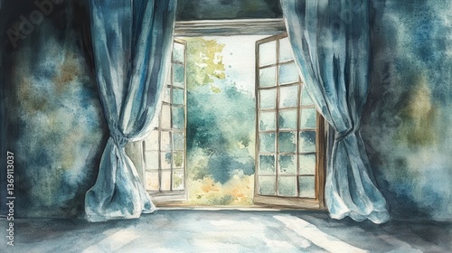 Serene View Through Windows
