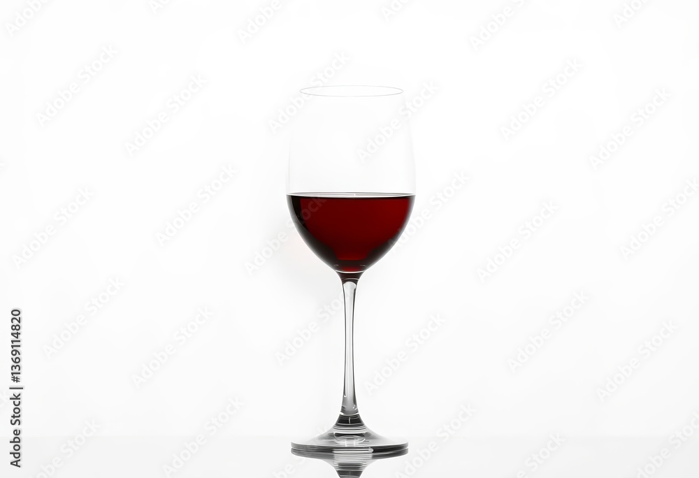 Elegant wine glass silhouette against white backdrop, ample negative space, alcohol, vector Elegant wine glass silhouette against white backdrop, ample negative space, alcohol, vector