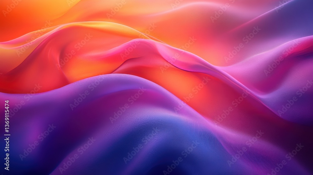 Obraz premium Colorful Abstract Waves of Light in Gradient Flowing Patterns