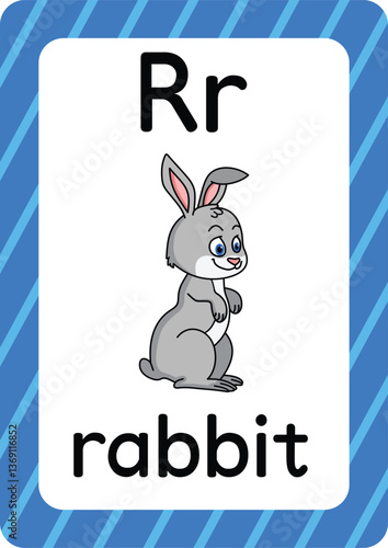 A-Z Alphabet Flashcards Set - 26 Letter Tracing Cards with Cute Illustrations | Printable Phonics Learning Tool for Preschool, Kindergarten & ESL Teachers | Vector ABC Educational Clipart