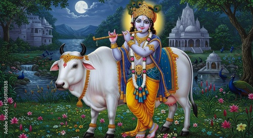 Lord Krishna – The Divine Flute Player of Vrindavan