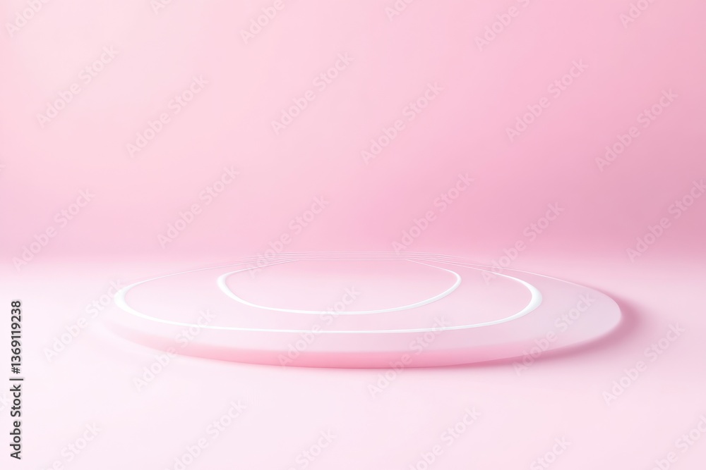 Obraz premium Pink product display podium