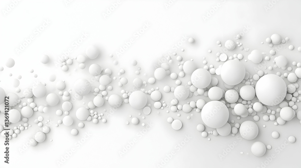 Abstract Geometric Design with White Spheres Abstract Geometric Design with White Spheres