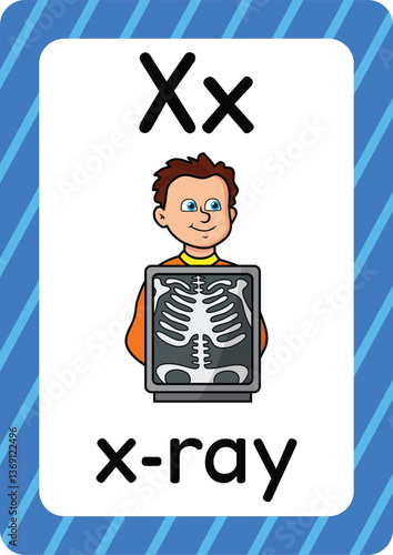 A-Z Alphabet Flashcards Set - 26 Letter Tracing Cards with Cute Illustrations | Printable Phonics Learning Tool for Preschool, Kindergarten & ESL Teachers | Vector ABC Educational Clipart