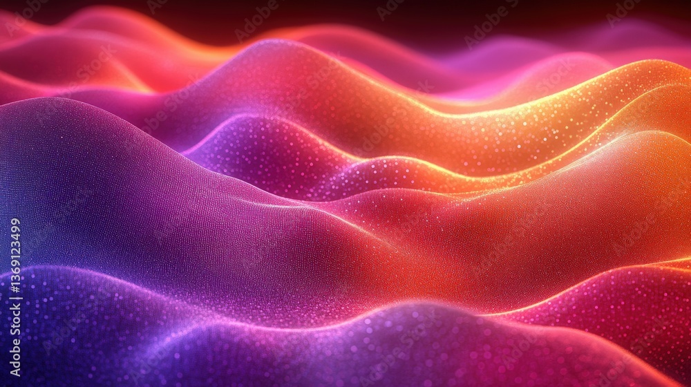 Colorful Waves of Light Creating a Dreamlike Abstract Background Colorful Waves of Light Creating a Dreamlike Abstract Background