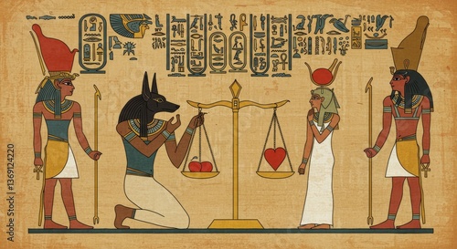 The Weighing of the Heart – Ancient Egyptian Judgment Scene