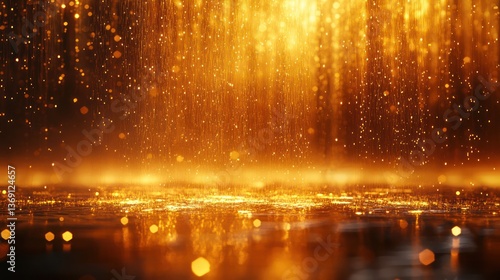Wallpaper Mural Golden glitter rain backdrop Torontodigital.ca
