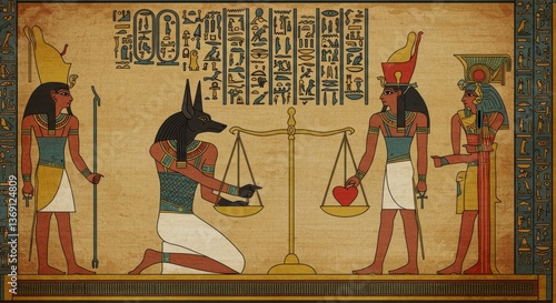 The Weighing of the Heart – Ancient Egyptian Judgment Scene