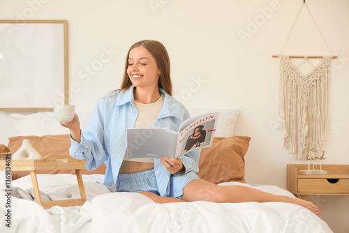 Young woman with cup of cof...