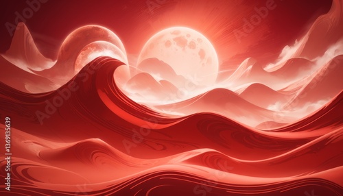 Abstract background red color. wallpaper red. Cover design book. Art. Elegant red. 