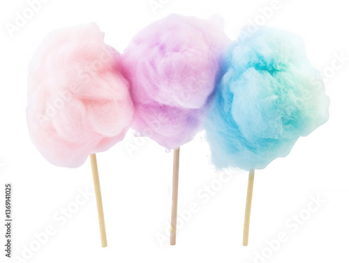 Soft and Sweet Carnival Cotton Candy Transparent Background