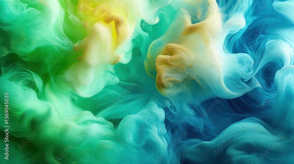Explosions of gently swirling color plumes resembling ethereal smoke Explosions of gently swirling color plumes resembling ethereal smoke